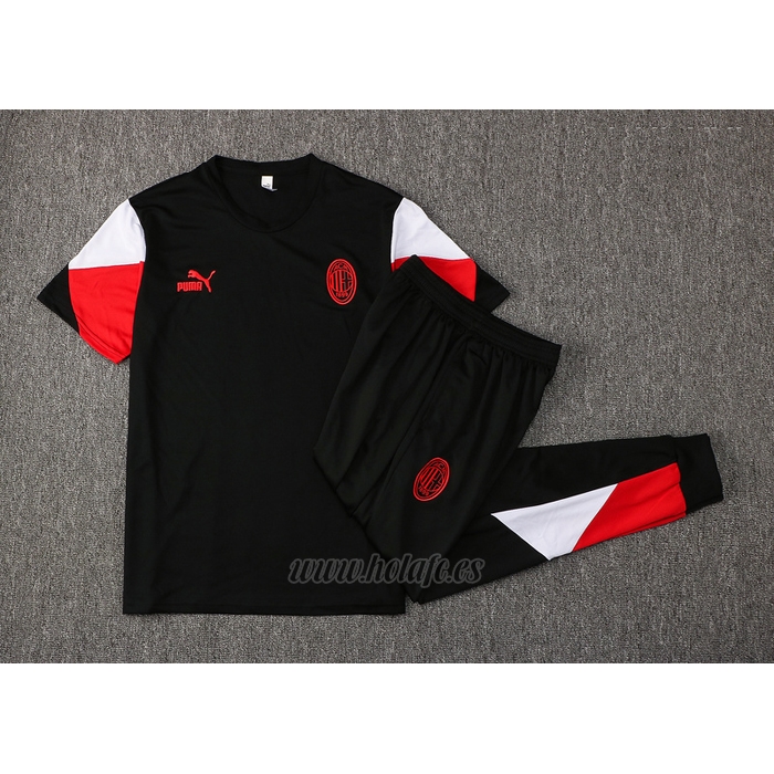 Chandal del AC Milan Manga Corta 2021-2022 Negro